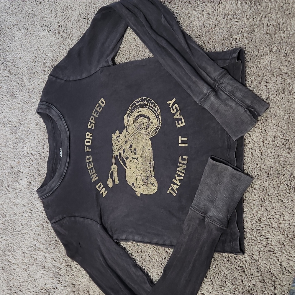 Charcoal grey tight top from aerie